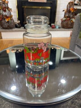American Greetings Strawberry Shortcake Custard Cat Glass Storage Jar